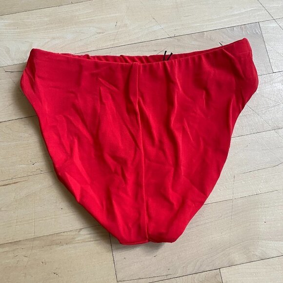 𝅺ROBIN Piccone "Ava" Bikini Bottoms Womens BNWOT Red High Waist - Picture 5 of 9
